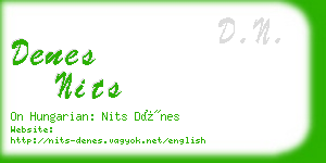 denes nits business card